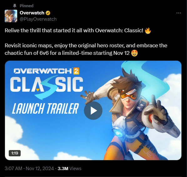 Overwatch Classic Returns in New Limited-Time Event