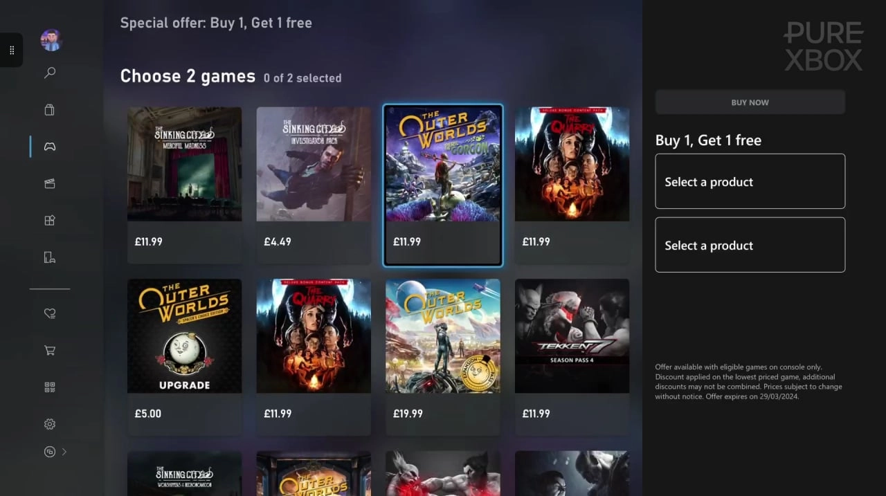Xbox Launches 'Buy One, Get One Free' DLC Sale