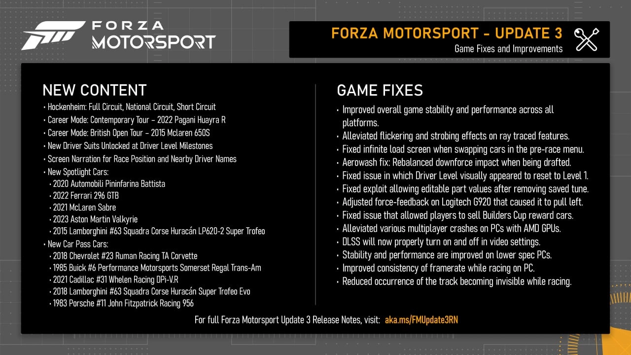 Forza Motorsport Update 3 Enhances Racing Experience