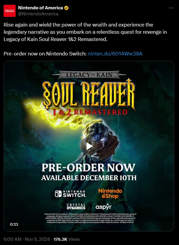 Legacy of Kain: Soul Reaver 1 & 2 Remastered Pre-orders Open