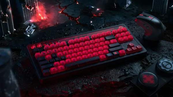 8BitDo's Gears of War: E-Day Keyboard and Mouse Bring Crimson Omen Style to PC Desks