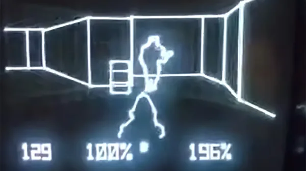 Doom Reimagined on Vectrex in Striking Neon Vector Display Demo