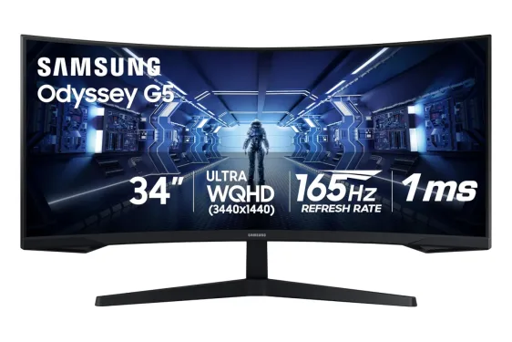 Samsung's 34-Inch Odyssey G5 Curved Gaming Monitor Drops to $280
