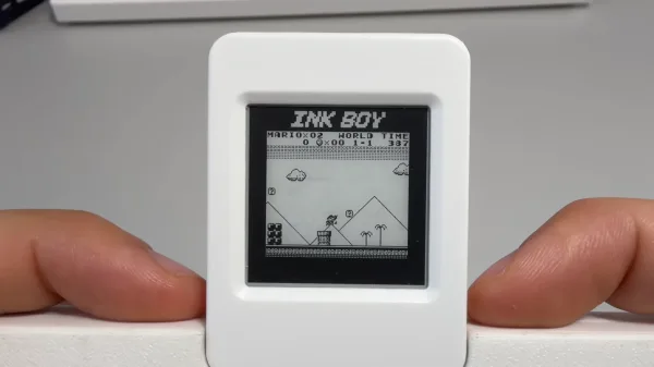 Ink-Boy E-Ink Game Boy Project Reaches 30fps With a Tiny ESP32-S3 Screen