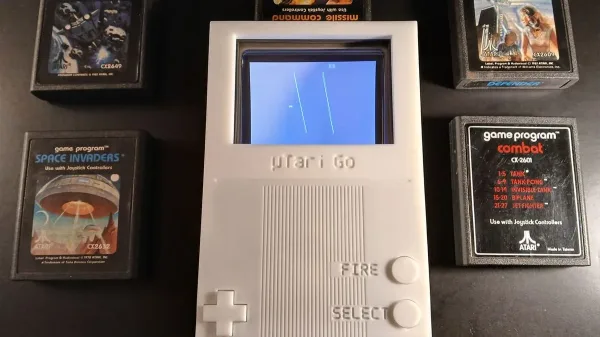 µTari Go Puts a Real Atari 2600 and a 4-Inch CRT in a Handheld Build