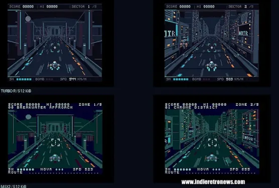 Neon Revenant Pushes MSX Hardware With a Pseudo-3D Rail Shooter Prototype