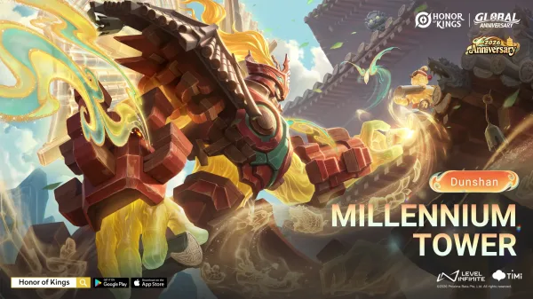 Honor of Kings Anniversary Celebration Adds Dunshan and a Tower-Inspired Skin