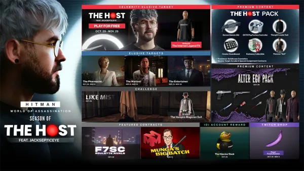 Jacksepticeye Joins HITMAN World of Assassination as New Elusive Target The Host