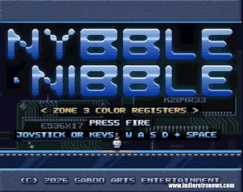 NYBBLE & NIBBLE Brings a 60-Room C64 Adventure to Amiga Hardware