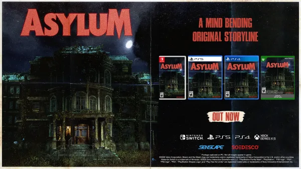 Asylum Launches on PS5, PS4, Xbox Series X|S and Nintendo Switch