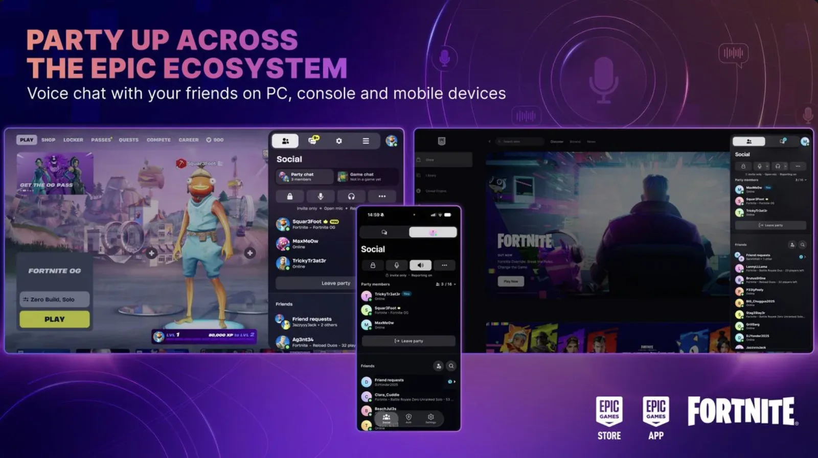 Epic Parties Adds Cross-Platform Voice Chat Across Fortnite, Store and App