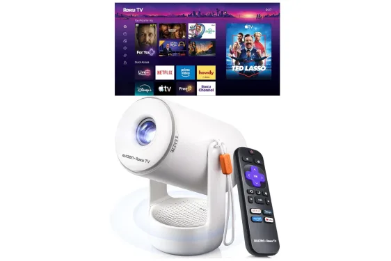 Aurzen E1R Roku TV Mini Projector Falls to $90, Bringing Big-Screen Streaming to a Smaller Budget