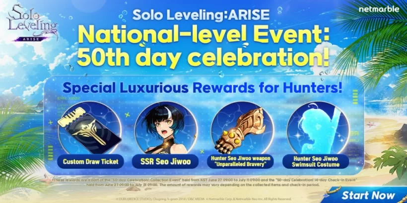Solo Leveling: Arise Celebrates 50 Days With Exciting Events