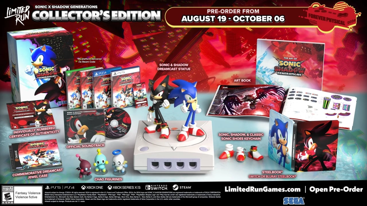 Sonic X Shadow Generations Collector's Edition Unveiled