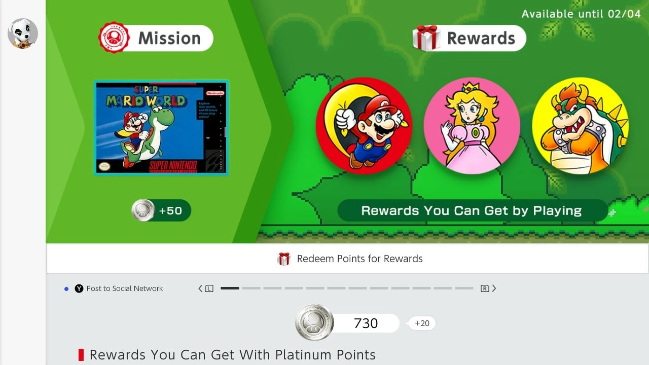 New Exclusive Icons for Switch Online's Missions and Rewards