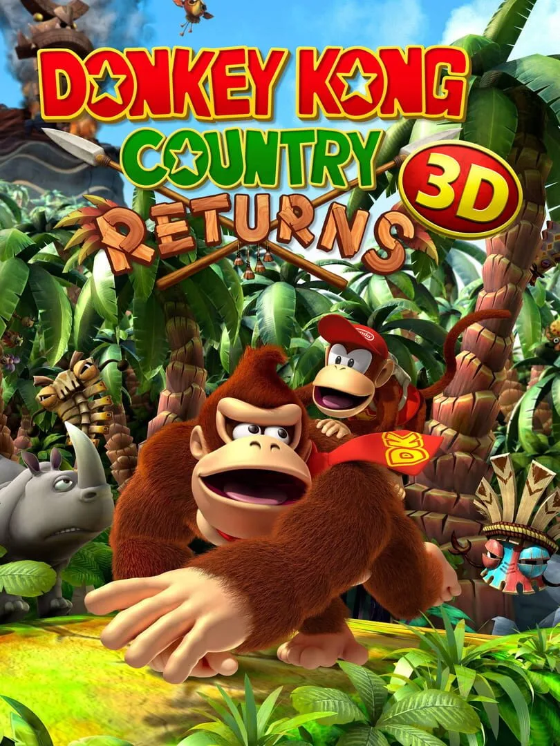 Donkey Kong Country Returns 3D cover art